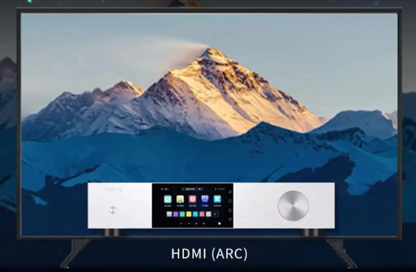 pro15 EWEAT HiFi Music Streamer showcasing HDMI (ARC) connectivity with a TV - eweat.com
