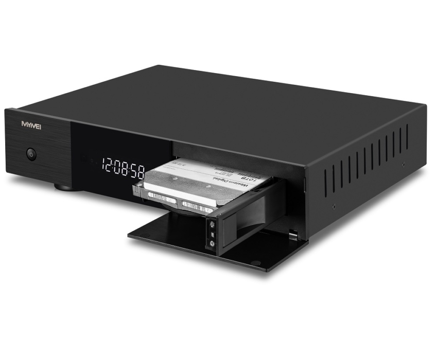 MYMEI 8K Blu - ray player with hard drive slot, available at eweat.com for high - definition video playback