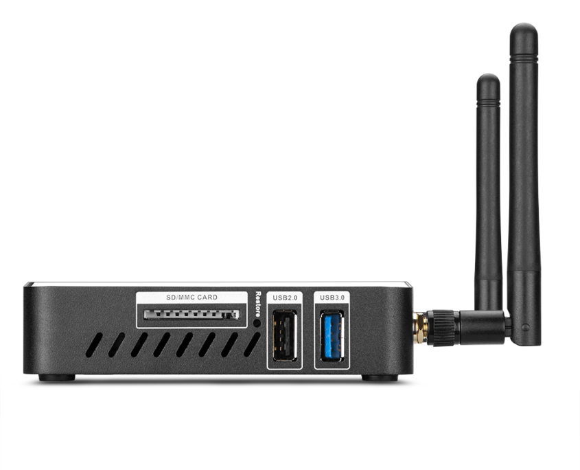 EWEAT W9III 4K Smart TV Box with digital display and antennas for enhanced streaming, available at eweat.com