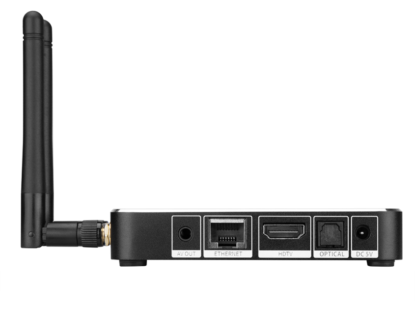 EWEAT 4K Smart TV Box with digital display and antennas for enhanced streaming, available at eweat.com