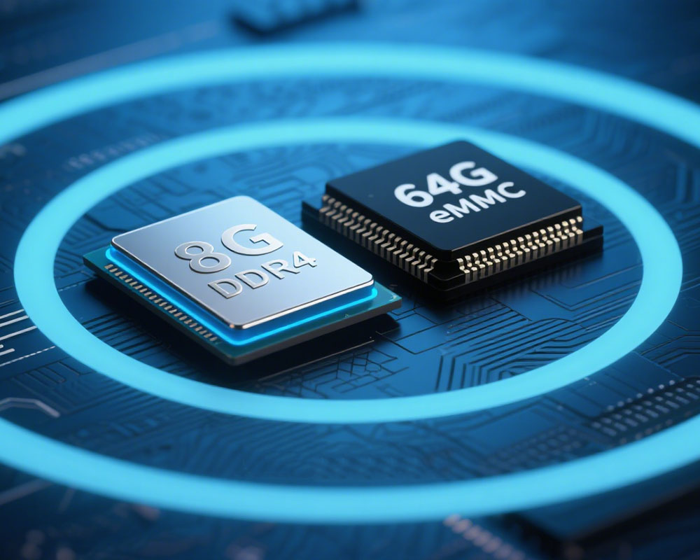 8G DDR4 and 64G eMMC chips for eweat.com's HiFi streamer player, ensuring smooth performance