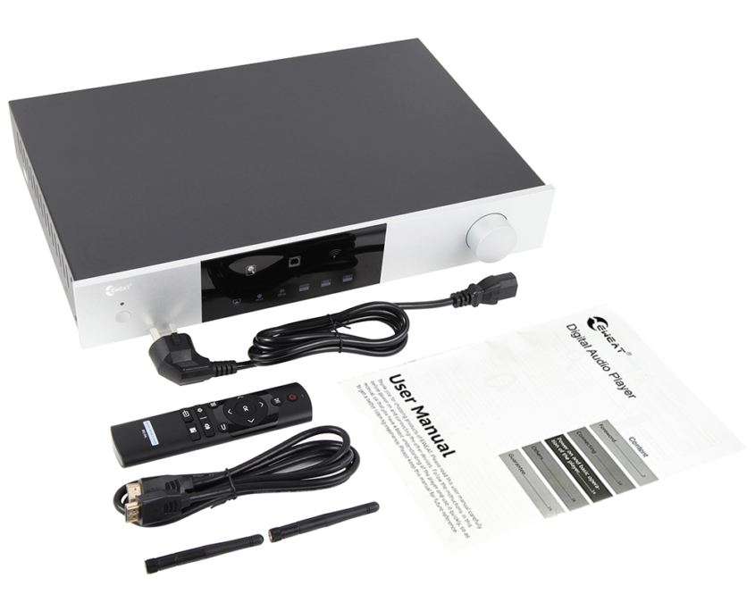 Accessories and "EWEAT" on the digital music player in the picture.