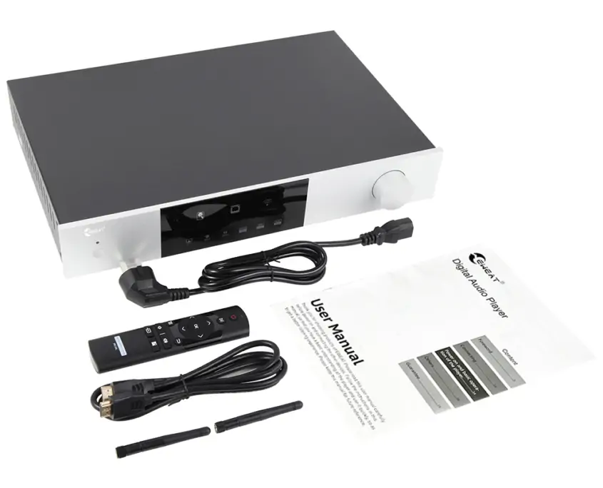 Accessories and "EWEAT" on the digital music player in the picture.