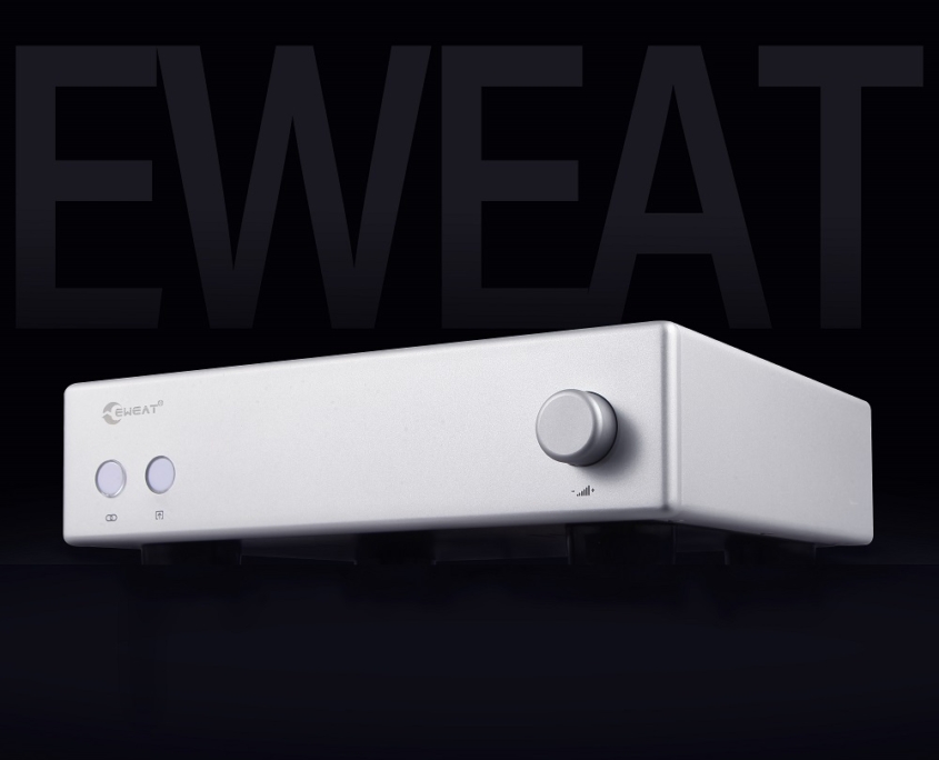 The brand name "EWEAT" is shown on the bluetooth DAC device in the picture.