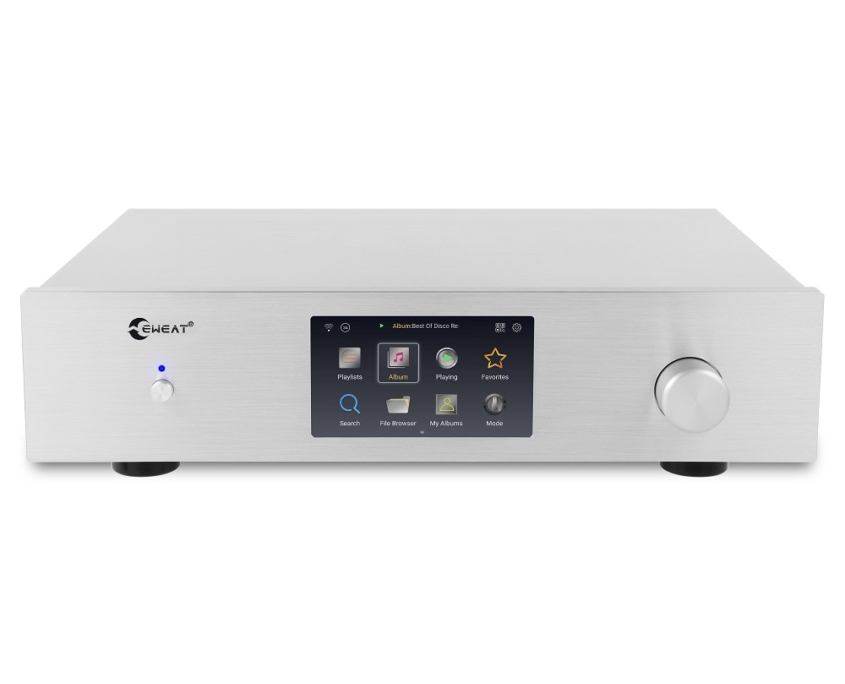 EWEAT DMP70 digital music player with touchscreen interface, showcasing premium sound and video technology for eweat.com