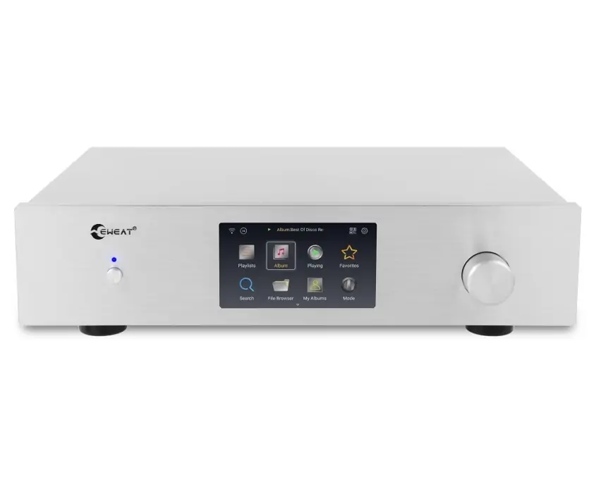 EWEAT DMP70 digital music player with touchscreen interface, showcasing premium sound and video technology for eweat.com