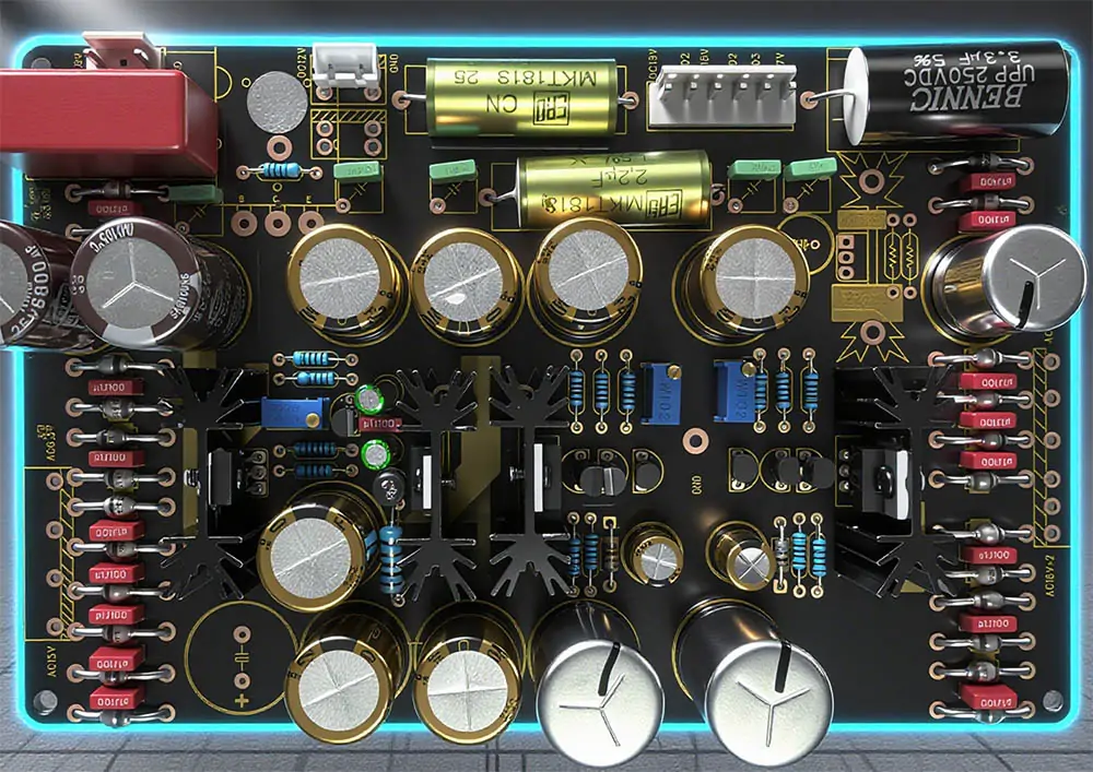 eweat-digital-music-player-DMP80-pcba1 Close - up of high - end electronic components on circuit board, essential for superior audio in eweat.com's premium digital music player